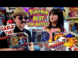 CARL VERSUS ARI & ETHAN! THE BEST POKEMON CARDS TIN BATTLE EVER!