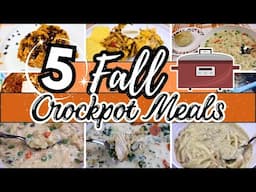 5 Fall CROCKPOT Meals | Fall Slow Cooker Dinners  | Fall Meal Prep | Super Easy Fall Dinner Ideas