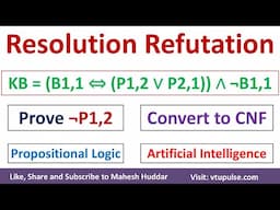 6. Prove Statement Resolution Refutation  Propositional Logic Artificial Intelligence  Mahesh Huddar