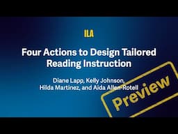 Preview: Four Actions to Design Tailored Reading Instruction