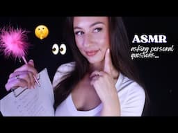 ASMR Asking You EXTREMELY Personal Questions 👀 💤  Whispering & Writing Sounds