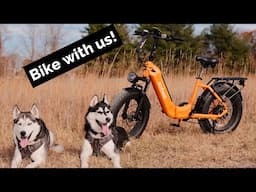 Taking My Huskies On A Ride With The ACTBEST E-Bike!