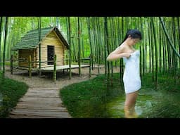 30 Days to Build a Bamboo Shelter Cabin - Stone Stove, Vegetable Garden, Natural Water Filter...