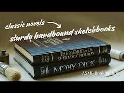 Unwind with calming bookbinding ✦ Upcycling classic novels into sketchbooks