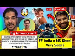 SHOCKING 🤯 - Free Fire India x MS Dhoni Very Soon?, Big Youtubers Big Surprise 🔥, Announcement Soon