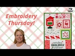 Kimberbell A Quilty Little Christmas, Beginner Embroidery, the Stitchuation Room, 11/21/24