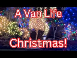 A Van Life Christmas Lights Tour! | Solo Female Van Life | Car Camping