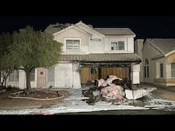 Henderson firefighters respond to overnight garage fire