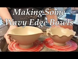 Making some Spout Edged & Ripple Edged Pottery Bowls