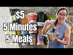 20 Meals for $25 | FAST and EASY 5 Minute Recipes | Cheap Meal Ideas