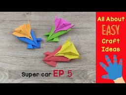 How To Make A Paper Racing Super Car Tutorials | Easy Origami Craft Kids | DIY Toy Paper Car