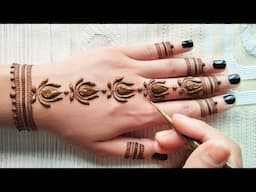 Easy Chhath Puja Special mehndi design | Simple Mehandi design | Stylish Backhand mehndi design 2024