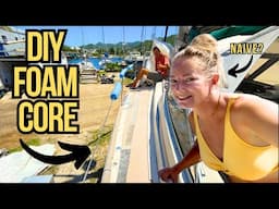 ⛵️ROTTEN CORE REPLACEMENT (part 1) | DIY Sailboat Teak Deck Removal | Hallberg Rassy 352