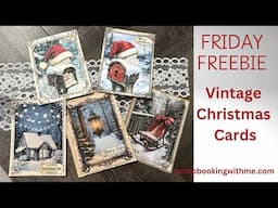 VINTAGE CHRISTMAS CARDS, FRIDAY FREEBIE, LAVISH LACES, SWISS AlPS