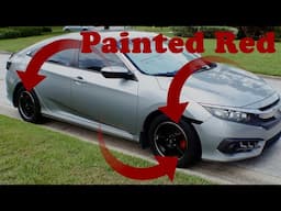 PAINT BRAKE CALIPERS Red The Easy Way On A 10th Gen Civic