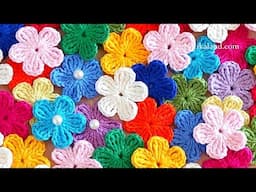 How to CROCHET a Simple FLOWER Tutorial for beginners