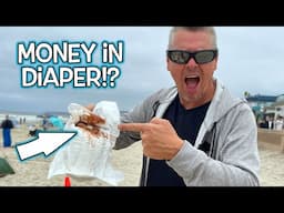 Money Prank at Beach! In Diaper?!