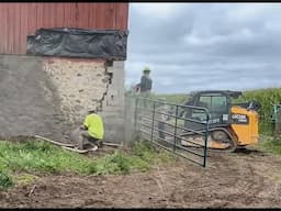 How to Repair a Barn foundation Crumbling Cracking Walls Restoration with Gunite Shotcrete Concrete