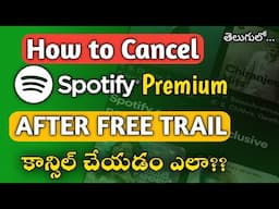 How to cancel Spotify Premium Individual Free trail membership on Spotify App in Telugu