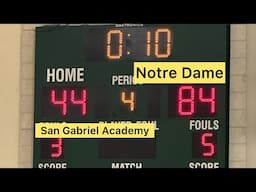 Notre Dame HS vs  San Gabriel Academy Game Review from Providence Tournament