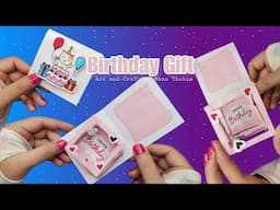 Birthday Gift Card | Birthday Gift for bestie | handmade DIY birthday Greeting Card | Pop UP Card