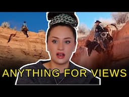 IDIOTS ARE RIDING HORSES OFF CLIFFS FOR VIEWS