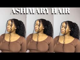 NEW INVISIBLE STRAP WIG | 360 WATER WAVE LACE FRONTAL WIG INSTALL ft. ASHIMARY HAIR