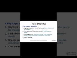 4 Key Stages of Paraphrasing