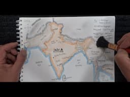 ASMR - Combined Map of India - Chewing Gum & Whispering Quietly - Australian Accent