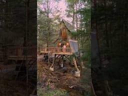 Fairytale Luxury Tiny Home A-Frame Treehouse Over Water!