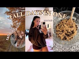 FALL DAYS IN ONE 🍂 baking| hair| nails| reset