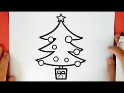 HOW TO DRAW A CHRISTMAS TREE