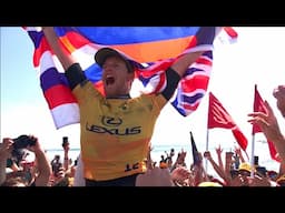 JOHN WINS 3RD SURFING WORLD TITLE AT WSL FINAL 5 EVENT FULL DAY!