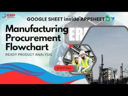 Manufacturing Material Procurement Flowchart | Appsheet & Google Sheets | One TIme cost Based ERP