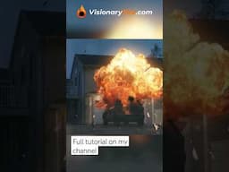 Car explosion vfx in 40 sec #edit #vfxcreates #aftereffects #vfx