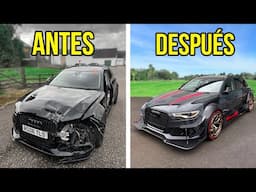 MONTAJE COMPLETO - RECONSTRUCCIÓN DE UN AUDI RS6 DAÑADO EN UN ACCIDENTE