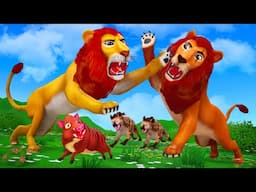 Epic Wildlife Battle: Good Lion vs Evil Lion in a Fight to Rescue Forest Animals | Mufasa vs Scar!