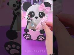 Diy Cute Panda Pencil Holder #shorts #youtubeshorts