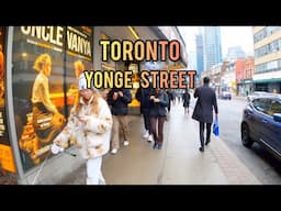 Toronto 🇨🇦 Saturday Yonge Street Downtown Walking Tour Canada 4k