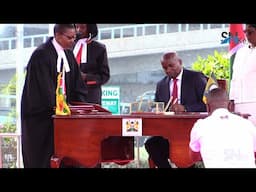 DP Kindiki Signs the Oaths After his Swearing in