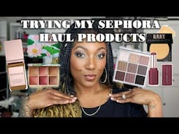 Trying My New Sephora Haul Products! Patrick Ta, Hourglass, Fenty, Huda Beauty | KOLORFUL KALMELE