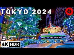 Tokyo Christmas Lights 2024 - Tokyo Dome Opening Night - 4K HDR