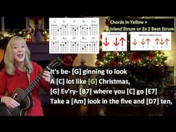 It's Beginning to Look a Lot Like Christmas - Baritone Ukulele Tutorial and Play Along