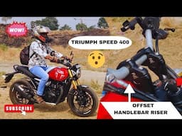 triumph speed 400 handlebar risers | marathi video #triumph