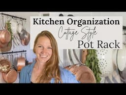 Transform Your Kitchen: Affordable Cottage Style Hanging Pot Rack | Homemaking with Me