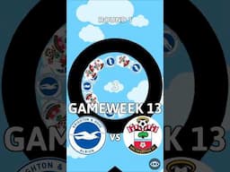 Brighton vs Southampton - MARBLE RACE PREMIER LEAGUE #shorts #premierleague #brighton #southampton