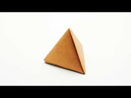 Single sheet origami Tetrahedron (Shuzo Fujimoto)