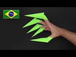 Origami: Garras de Monstro com folha A4 - Tutorial PT-BR