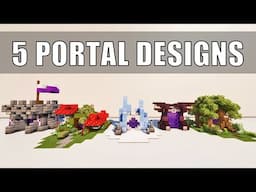 5 Minecraft Fantasy Nether Portal Designs | Build Tutorial