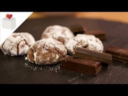 Cómo hacer deliciosas galletas craqueladas de chocolate | Recetas Azúcar con Amor